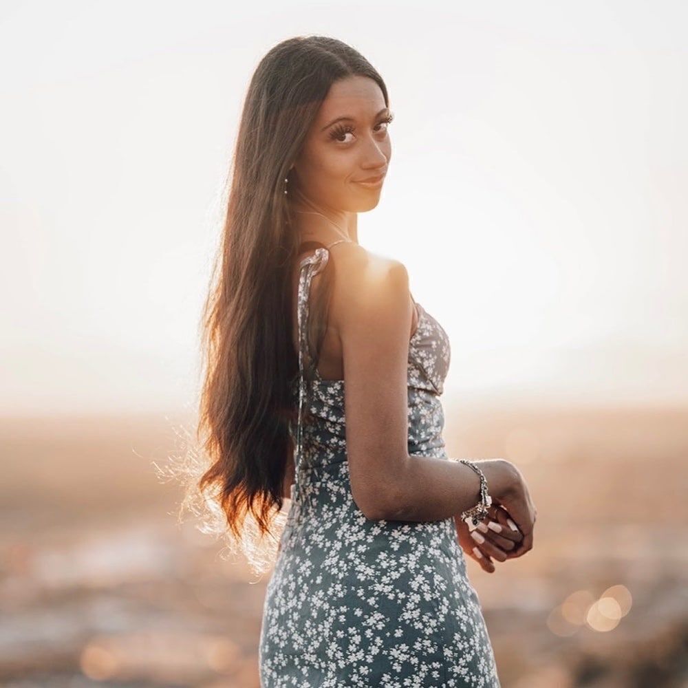 ✨ Tie Shoulder High Split Ditsy Floral Dress✨